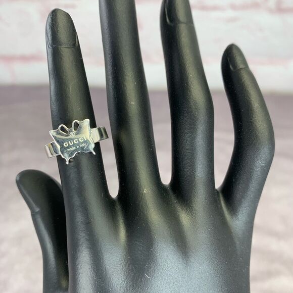 Gucci Butterfly Sterling Silver Ring NEW - Picture 1 of 10